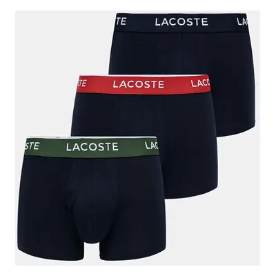 Boxerky Lacoste 3-pack pánské, tmavomodrá barva, 5H1297