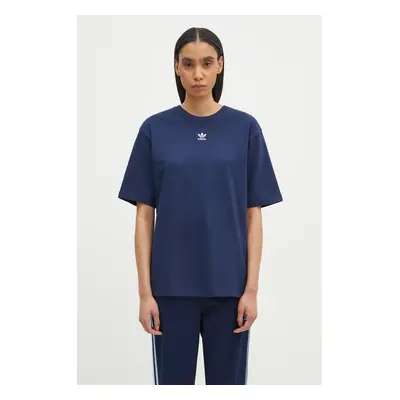 Bavlněné tričko adidas Originals Essential tmavomodrá barva, JC8968