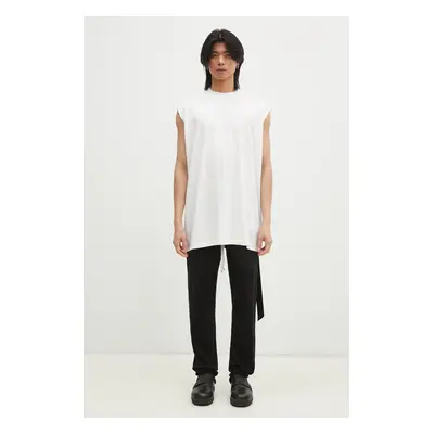 Bavlněné tričko Rick Owens Tarp T bílá barva, DU01E3158.RN