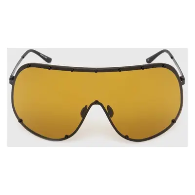 Sluneční brýle Rick Owens Occhiali Da Sole Sunglasses Shield černá barva, RG0000006.GBLKBN.0945