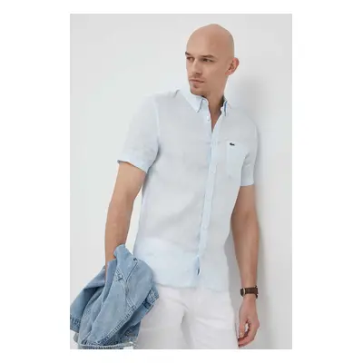 Plátěná košile Lacoste regular, s límečkem button-down