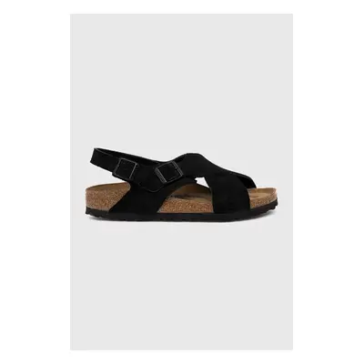 Semišové sandály Birkenstock Tulum SFB dámské, černá barva, 1024086-black