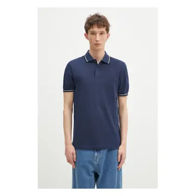 Bavlněné polo tričko Fred Perry tmavomodrá barva, s aplikací, M3600.Y21