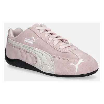 Semišové sneakers boty Puma Speedcat OG růžová barva, 398846