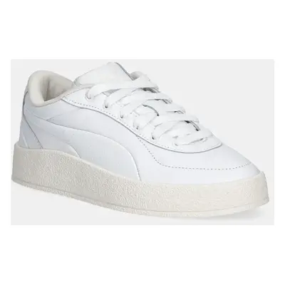 Kožené sneakers boty Puma CA Luxe bílá barva, 400828