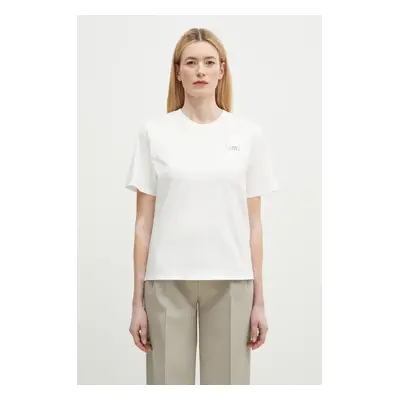 Bavlněné tričko MM6 Maison Margiela bílá barva, S52GC0336