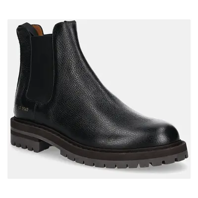 Kožené kotníkové boty Common Projects Chelsea Workboot in Leather pánské, černá barva, 2447