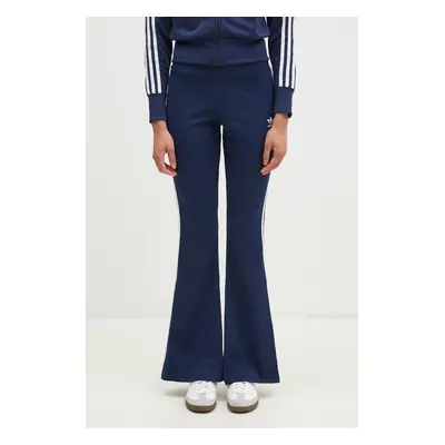 Tepláky adidas Originals Flared Leggings tmavomodrá barva, vzorované, JD4602