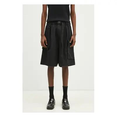 Kraťasy Y-3 Washed Twill Shorts pánské, černá barva, JD3521