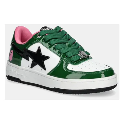 Kožené sneakers boty A Bathing Ape BAPE STA #1 L zelená barva, 1K80291301