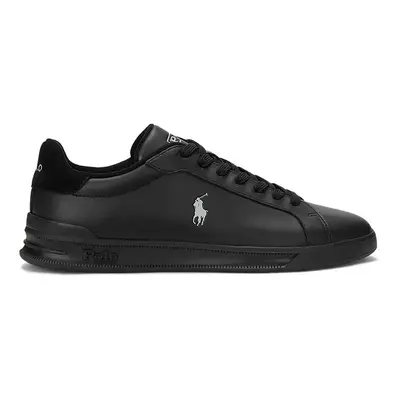 Kožené sneakers boty Polo Ralph Lauren Hrt Crt Ii černá barva, 809965072002