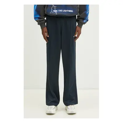 Tepláky adidas Originals Flare Pant pánské, tmavomodrá barva, hladké, JC8382