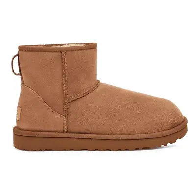 Semišové sněhule UGG Classic Mini II dámské, hnědá barva, 1016222.CHE