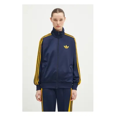 Mikina adidas Originals Firebird Tracktop dámská, tmavomodrá barva, s aplikací, JP2298