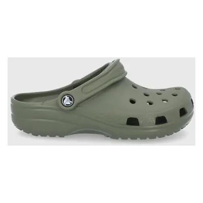 Pantofle Crocs Classic dámské, zelená barva, 10001