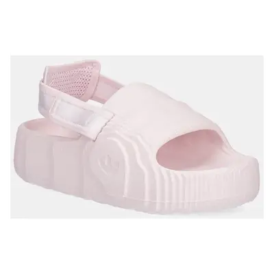 Sandály adidas Originals Adilette 22 Xlg W dámské, růžová barva, na platformě, JH9701