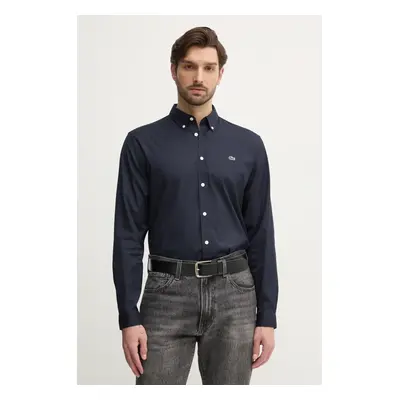 Bavlněná košile Lacoste bílá barva, regular, s límečkem button-down, CH2933