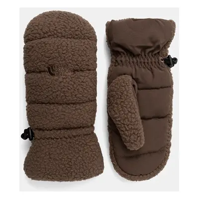 Rukavice The North Face Cragmont Fleece Mitt dámské, hnědá barva, NF0A7WKT1OI1