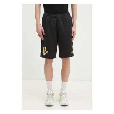 Kraťasy adidas Performance Manchester United VRCT Short pánské, černá barva, JF0362