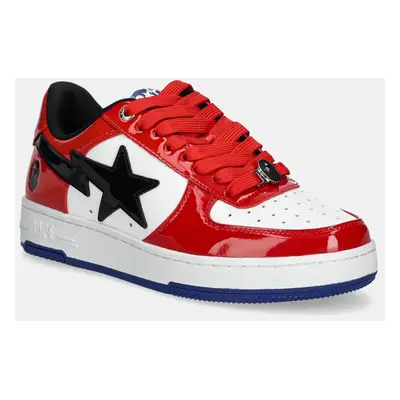 Kožené sneakers boty A Bathing Ape BAPE STA #1 M2 červená barva, 1K80191301