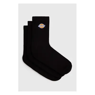 Ponožky Dickies 3-pack pánské, černá barva, DK0A4Y9OBLK1-BLACK