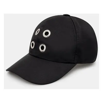 Kšiltovka Rick Owens Baseball Cap černá barva, hladká, DA02D2478.MUES1