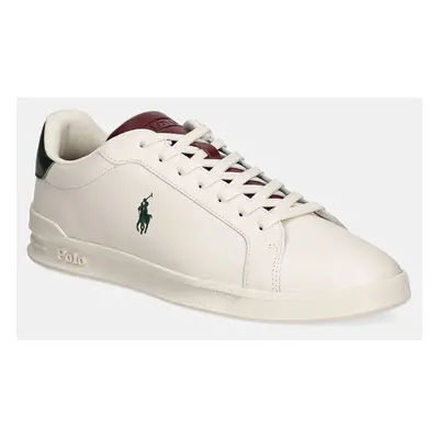 Kožené sneakers boty Polo Ralph Lauren Hrt Ct II bílá barva, 809949791001