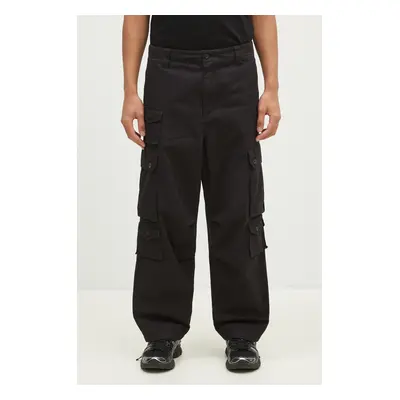 Bavlněné kalhoty Carhartt WIP Tracker Pant černá barva, ve střihu cargo, I033835.89XX