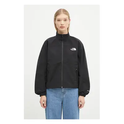 Bunda The North Face Easy Wind Track Jacket dámská, černá barva, přechodná, oversize, NF0A88Z7JK