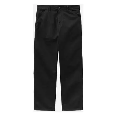 Bavlněné kalhoty Carhartt WIP Single Knee Pant černá barva, jednoduché, I031499-BLACK