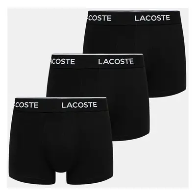 Boxerky Lacoste 3-pack pánské, černá barva, 5H1300