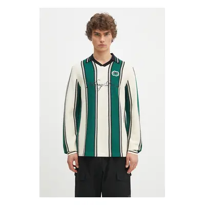 Svetr Filling Pieces Knit Football Jersey pánský, zelená barva, lehký, 91099041926