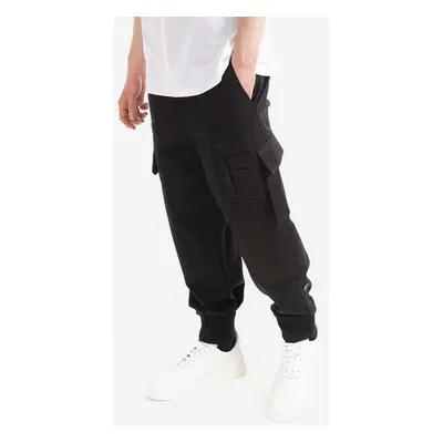 Kalhoty Neil Barett Hybrid Workwear Loose Sweatpants pánské, černá barva, ve střihu cargo, BJP01