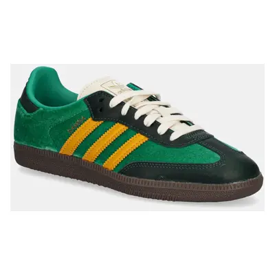 Sneakers boty adidas Originals Samba OG W zelená barva, JI2681