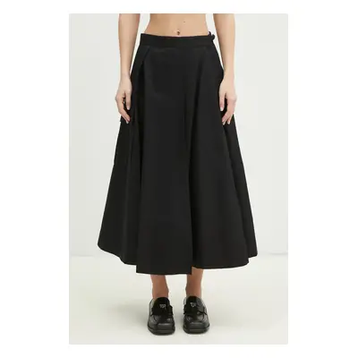 Bavlněná sukně Undercover Skirt černá barva, maxi, áčková, UP1E1601