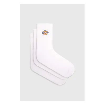 Ponožky Dickies 3-pack pánské, bílá barva, DK0A4Y9OWHX1-WHITE