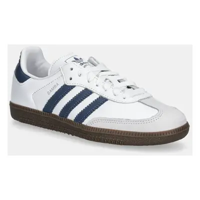 Kožené sneakers boty adidas Originals Samba Og W bílá barva, JH5688