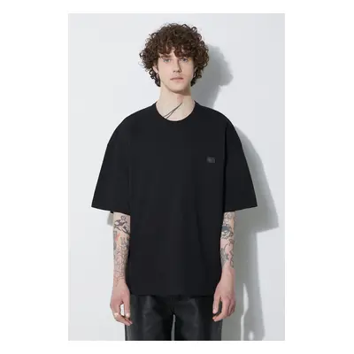 Bavlněné tričko Alpha Industries Essentials RL černá barva, s aplikací, 146504