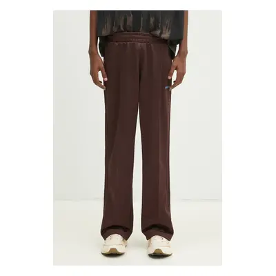 Tepláky adidas Originals Flare Pant pánské, hnědá barva, s aplikací, JC8381