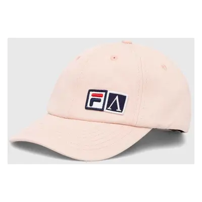 Bavlněná baseballová čepice Fila Fila x Aries Cap růžová barva, s aplikací, 42PS24HA010122270227