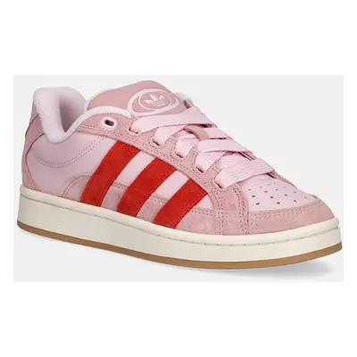 Kožené sneakers boty adidas Originals Campus 00S Beta W růžová barva, JH5607