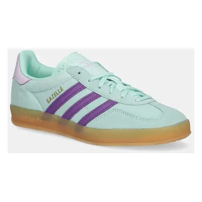 Semišové sneakers boty adidas Originals Gazelle Indoor W tyrkysová barva, JQ0192