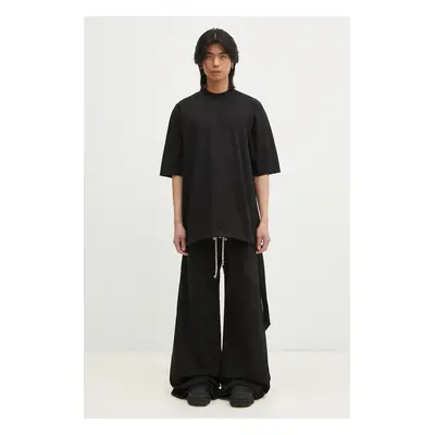 Bavlněné tričko Rick Owens Jumbo Ss T černá barva, DU01E3274.RIG