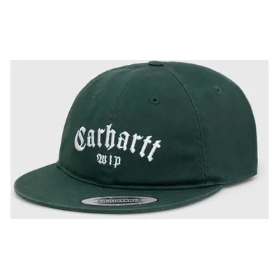 Kšiltovka Carhartt WIP Onyx Cap zelená barva, s aplikací, I032899.22VXX