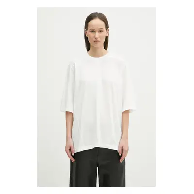 Bavlněné tričko Rick Owens Walrus T bílá barva, DS01E3201.RN