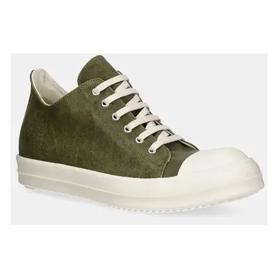 Tenisky Rick Owens Low Sneaks pánské, zelená barva, DU02D2802.SCF