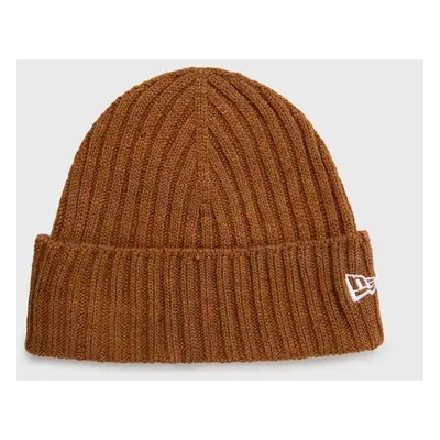 Čepice New Era Cuff Beanie hnědá barva, z tenké pleteniny, 60364240