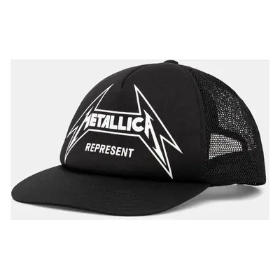 Kšiltovka Represent Metallica Cap černá barva, s potiskem, MLM802.01