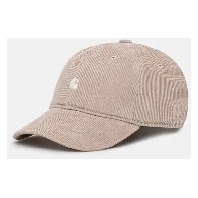 Bavlněná čepice Carhartt WIP I028955 Harlem Cap béžová barva, hladká