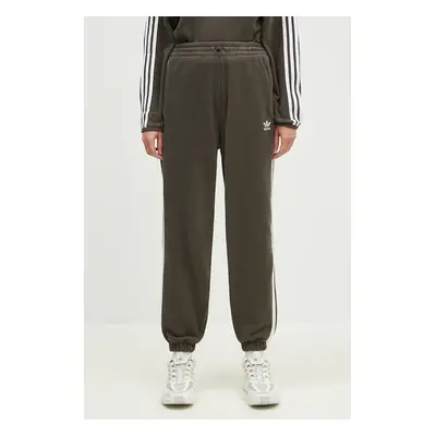 Tepláky adidas Originals Polar Fleece Track Pant zelená barva, s aplikací, IY7835